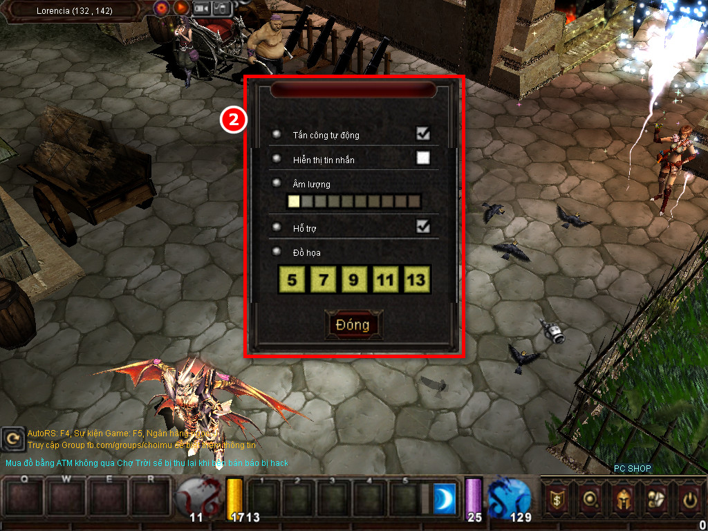 Chức năng chính của Game MU Thiên Ma Chức năng chính của Game MU Thiên Ma